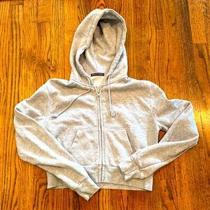 Brandy Melville women’s OS gray cropped hoodie